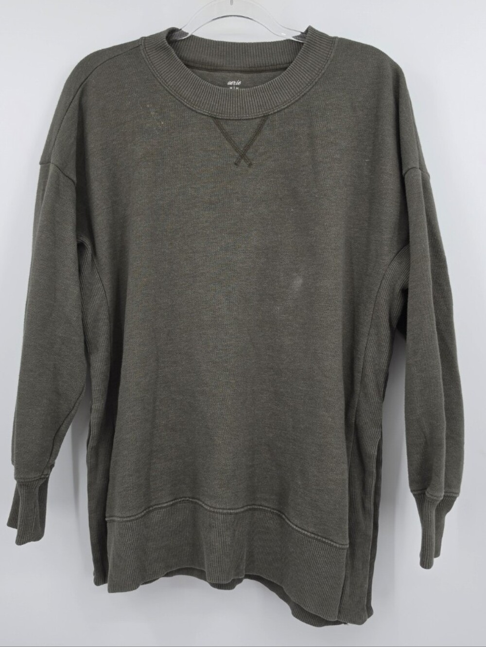 Aerie Crewneck Sweatshirt Medium Oversized Green Long Sleeve